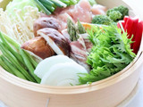 簡単ごまダレで【色々野菜とお肉の蒸籠蒸し