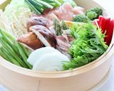 簡単ごまダレで【色々野菜とお肉の蒸籠蒸し作り方8写真