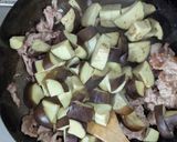 【なすと豚こま肉のスタミナ丼】ワンパンで作り方3写真