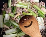 簡単 厚揚げともやしと小松菜のそぼろ炒め作り方4写真