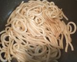 豚バラ肉とアスパラの焼きうどん作り方9写真