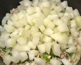 秋の夕飯副菜に。冬瓜とひき肉のとろ〜りチーズ焼作り方6写真