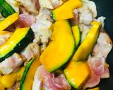 鶏肉とカボチャのあまから炒め作り方2写真