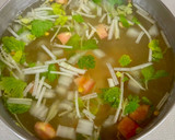白菜の茎とえびとセロリのスープ♪作り方4写真