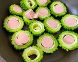 ゴーヤの魚肉ソーセージ詰め作り方2写真