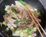 柔らか豚肉と大根&青梗菜の炒め物作り方8写真