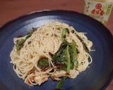 ハマダイコン菜のふにゅう❤️パスタ作り方5写真