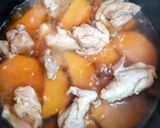簡単今日の夕飯！さつまいもと鶏肉の煮物作り方6写真
