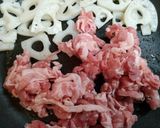 簡単夕飯主菜昼食小松菜れんこん豚こま中華炒め弁当作り方7写真