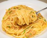鮭フレークと納豆のパスタ作り方7写真
