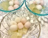 簡単おやつおもてなしにも。梅クリーム白玉あんみつ作り方7写真