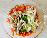 ワンボールレンジ、ごま味噌焼きうどん！作り方1写真