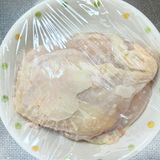 塩麹鶏むね肉の蒸し鶏の蒸し汁で！とろとろ卵スープ作り方2写真