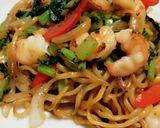 エビたっぷり！大根葉の上海風焼きそば作り方8写真