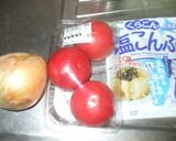 トマト塩昆布和え♪簡単作り方1写真