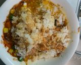 レンジ簡単クリーミーキムチ味炒飯弁当作り方8写真