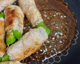 シャキッと絹さやの豚肉巻き♪作り方7写真
