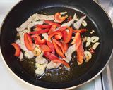 豚肉とパプリカのパスタ作り方4写真
