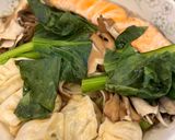 電子レンジで簡単ホワイト餃子と鮭の蒸し物作り方6写真