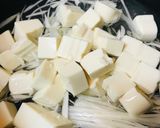 ササッと水煮味噌汁●長ネギ＆ミニ豆腐の味噌汁作り方1写真