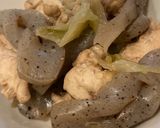 鶏ササミとゴボウの煮物作り方4写真