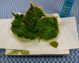 抹茶塩でいただく♪信州産大葉の天ぷら🌱✨作り方7写真