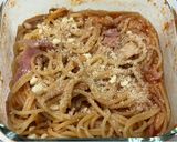 【レンジで簡単】きのことベーコンのトマトパスタ作り方7写真
