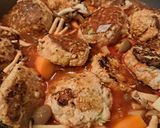 今日の夕飯肉団子?ハンバーグ?のトマトジュース煮作り方6写真