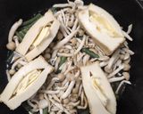チーズ入り絹揚げと根菜ときのこの甘辛煮作り方2写真