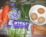 ほうれん草にんじん卵スープ♪簡単作り方1写真