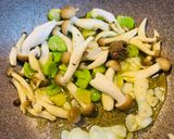 揚げ玉ねぎ＆そら豆とパンチェッタのパスタ作り方5写真