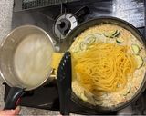 生クリーム不使用！夏野菜とシラスのクリームパスタ作り方7写真