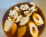 煮物と八丁味噌ペーストで味噌煮込みうどん作り方2写真