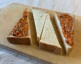 背徳感やみつき❣️食べるラー油マヨトースト作り方3写真