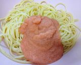 バター風味の明太子スパゲッティ作り方4写真