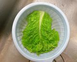 湯通しサンチュのカニかま巻きサラダ作り方2写真