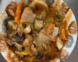 レンジ根菜茄子ウスターレモン味甘酢酢豚作り方15写真