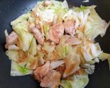 節約簡単夕飯昼食キャベツ鶏もも肉味噌煮丼も肉料理作り方7写真