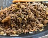 牛ひき肉とザーサイ のそぼろ丼!作り方3写真