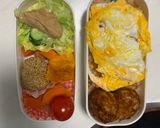 レンジ簡単洋風スタミナ丼味オムライス弁当作り方17写真