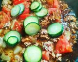 【ズッキーニと挽き肉】🇱🇧中東レバノンのトマト煮🍅作り方5写真