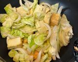 【節約副菜】厚揚げとキャベツのすき焼き風作り方2写真