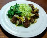 鯨の揚げ焼き(レア) 発酵玉葱作り方4写真