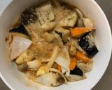 ゴロゴロ野菜と魚肉のキムチレモン味炒煮風作り方14写真