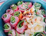 ＊ズッキーニと豚肉のくるくるスープの素煮作り方3写真