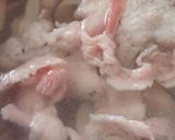 豚肉入りもやしとワカメのスープ作り方1写真