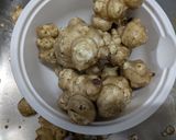 キクイモの塩とごま油作り方1写真