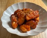 サツマイモと鶏肉の旨辛コチュジャン炒め☆作り方6写真