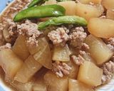 圧力鍋で♡大根とひき肉のそぼろあんかけ♬作り方7写真