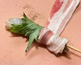 豚バラと大葉のえび巻き焼き作り方3写真